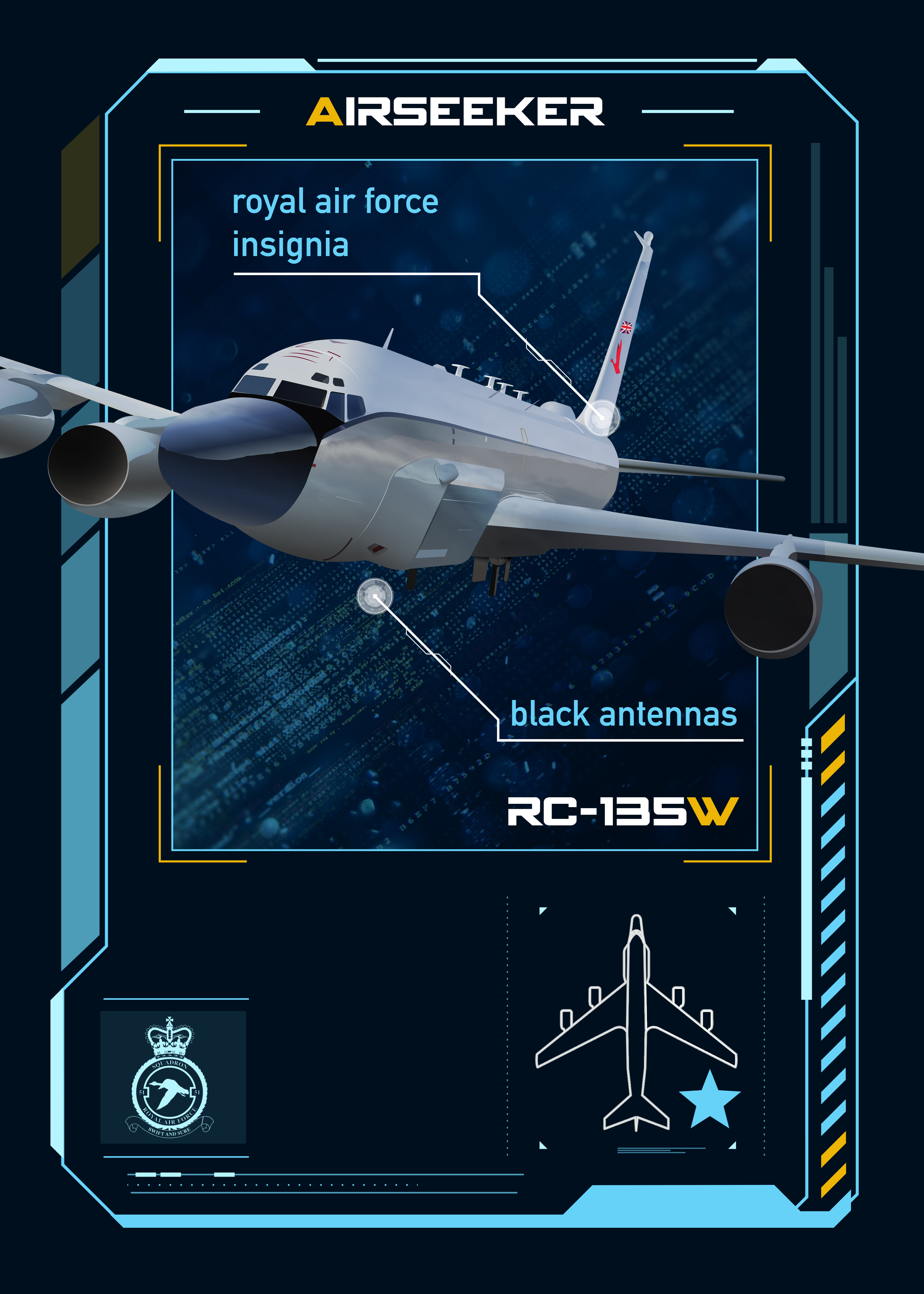 RC135W Air Seeker Baseball Card front